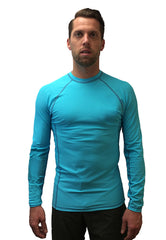 Mens Tight Fit Long Sleeve Rashguard – Quick Drying UPF 50+ Sun Protection/Block