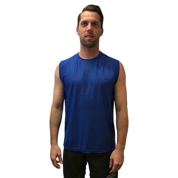  Mens Lightweight UPF 50 Sleeveless Workout Shirts Breathable  Training Yoga Tank Tops Sun Block Active Jogging Sportswear Tops Light Blue  XL